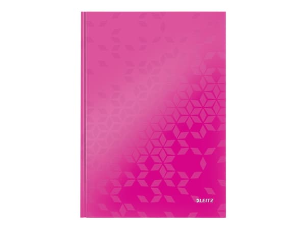 Leitz WOW - Notisbok - eskebundet - A4 (210 x 297 mm) - 80 ark - rutet - metallrosa - kartong