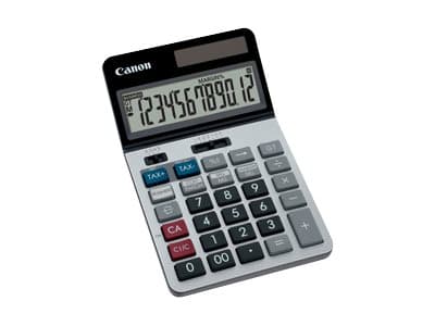 Canon KS-1220TSG - Skrivebordskalkulator - 12 sifre - solpanel, batteri - sølv Sort, Blå, Rød, Sølv
