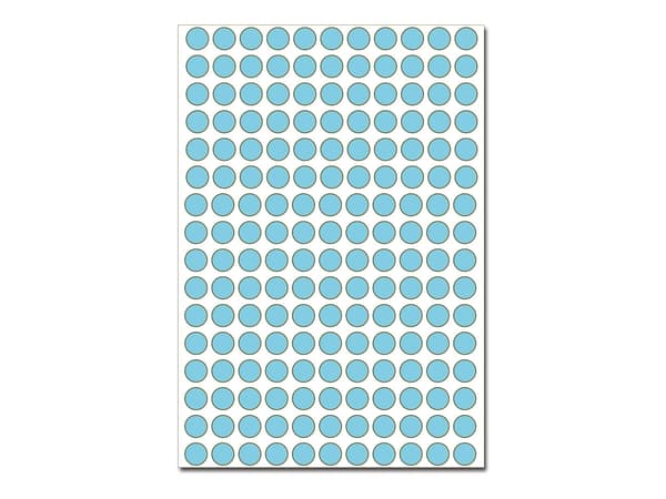 HERMA - Permanent klæbemiddel - blå - 8 mm rund 5632 etikette(r) (32 ark x 176) etikettejä