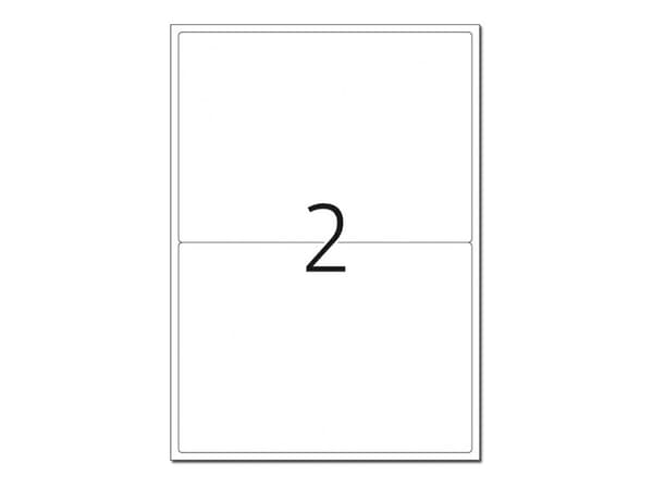 HERMA - Självhäftande - gul - 199.6 x 143.5 mm 40 stk (20 ark x 2) etiketter