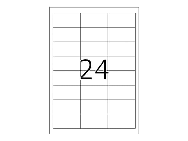 HERMA Premium - Papper - matt - permanent självhäftande - vit - 64.6 x 33.8 mm 2400 etikett (er) (100 ark x 24) laminerade etiketter