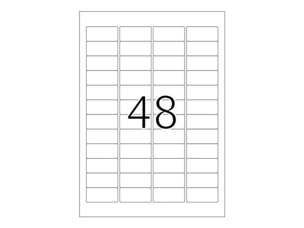 HERMA 4346, Valkoinen, Itse kiinnittyvä tulostintarra, A4, Paperi, Laser/Inkjet, Irroitettava