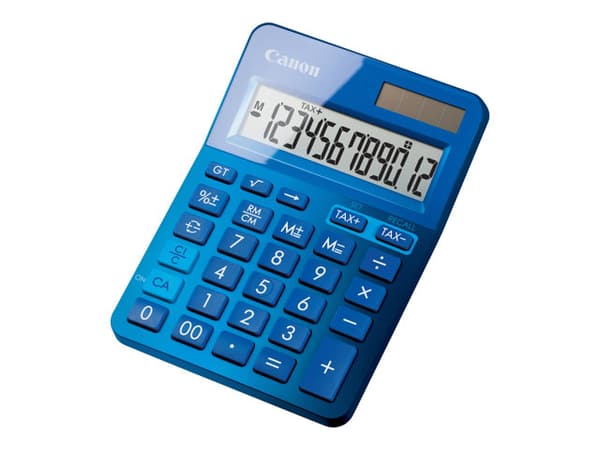 Canon LS-123K - Skrivbordskalkylator - 12 siffror - solcellspanel, batteri - metallic-blå Blå