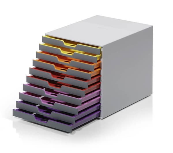 Lådskåp hållbar varicolor, 10 lådor