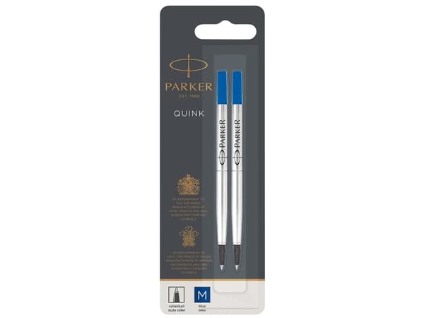 Parker 1950327, Blå, Medium, Blå, Silver, Kulspetspenna, Blåsa, 2 styck