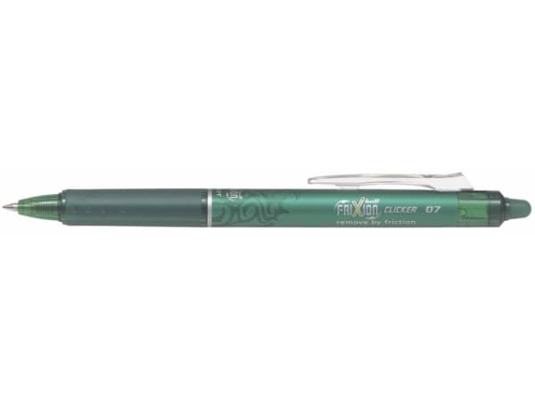 Pilot FriXion Clicker grøn medium 0,7 mm - (12 stk.)