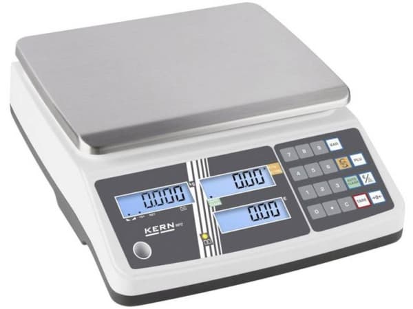 Kern Latauspaino Punnitusalue 15 kg Lukemistarkkuus 2 g voimansiirron kautta, akkukäyttöinen