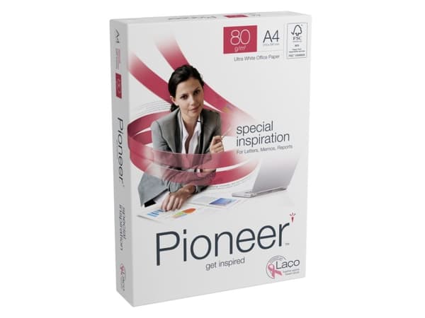 Kopipapir Pioneer A4 hvid 80g - (500 ark)