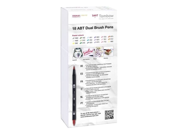 Marker Tombow ABT Dual Brush 18P-5 pastellfärger (18 st.)