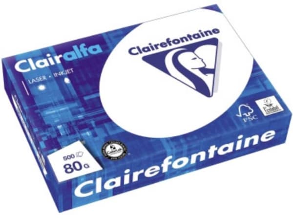 Clairefontaine A4 80g 500 sht, 80 g/m², Hvit, 20 - 80%, 15 - 35 °C, 0 - 40 °C, 20 - 80%