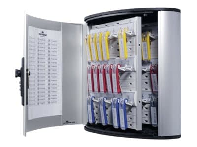 DURABLE KEY BOX - Nøkkelskap - 36 kroker - aluminium - sølv