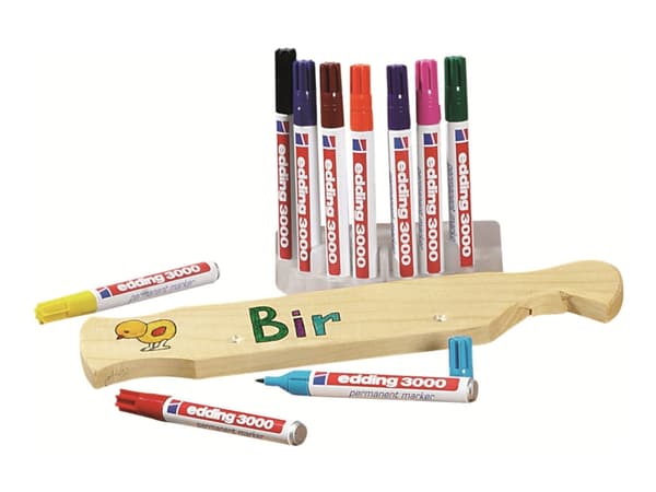 edding 3000 - Markering - permanent - blandade färger - 1.5-3 mm (paket om 10)