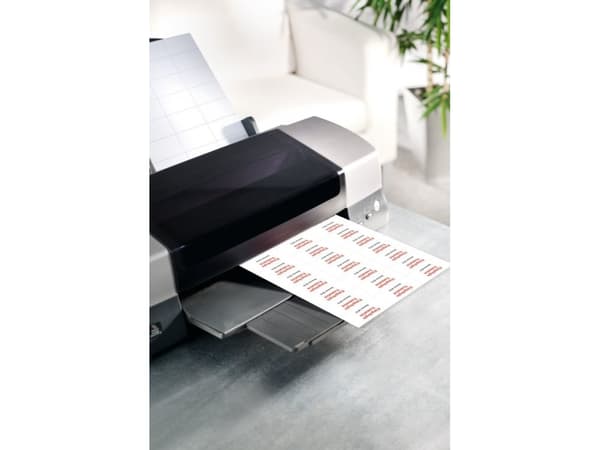 Sigel LA204, Vit, Rundad rektangel, Lösa, 45,7 x 21,2 mm, A4 (210x297 mm), Universal