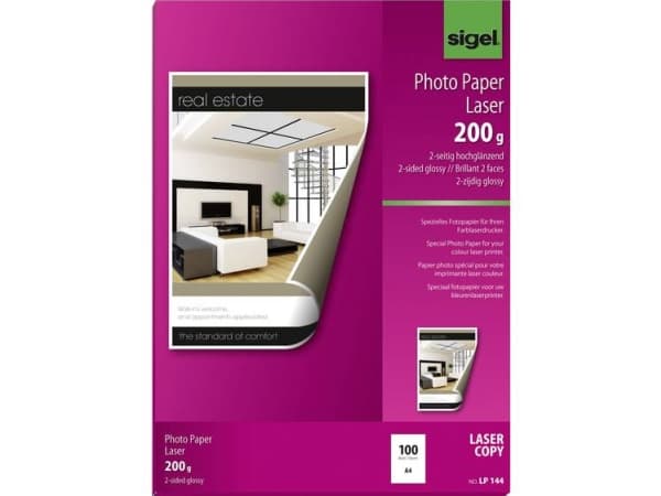 Sigel LP144, Kiilto, 200 g/m², A4, 100 arkkia