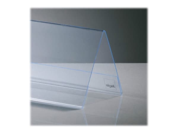 Sigel - Skiltholder - for 95 x 42 mm - dobbeltsidet - gjennomsiktig (en pakke 10)
