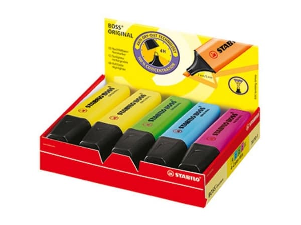 STABILO BOSS Original, 10 stykker, Multi, Multi, Plast