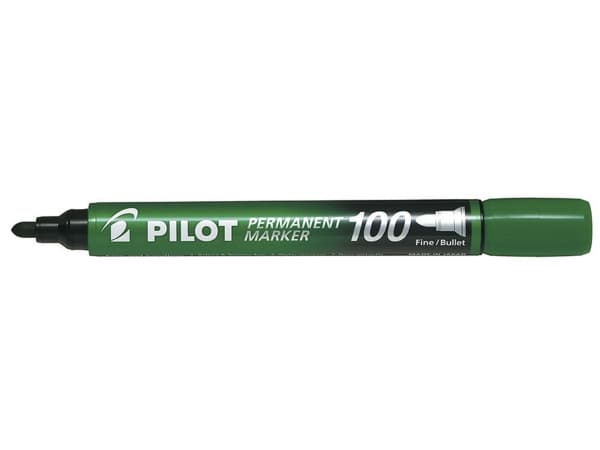 Marker Pilot 100 grön rund spets (st)