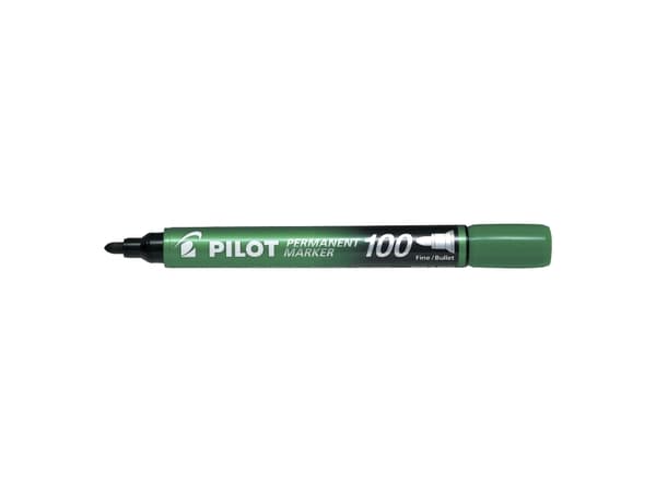 Marker Pilot 100 grön rund spets (st)