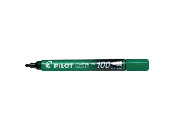 Marker Pilot 100 grön rund spets (st)