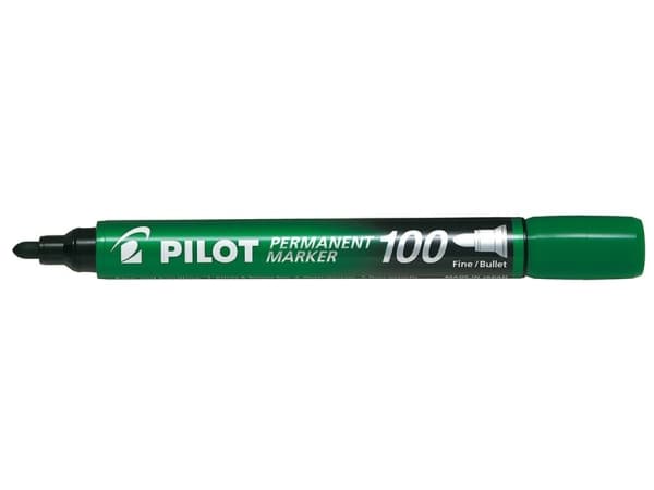 Marker Pilot 100 grön rund spets (st)