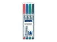 Staedtler 311 WP4, 4 kpl, Musta, Sininen, Vihreä, Punainen, Harmaa, Polypropeeni (PP), 0,4 mm