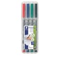 Pikkukuva 2 / 5: Staedtler 311 WP4, 4 kpl, Musta, Sininen, Vihreä, Punainen, Harmaa, Polypropeeni (PP), 0,4 mm