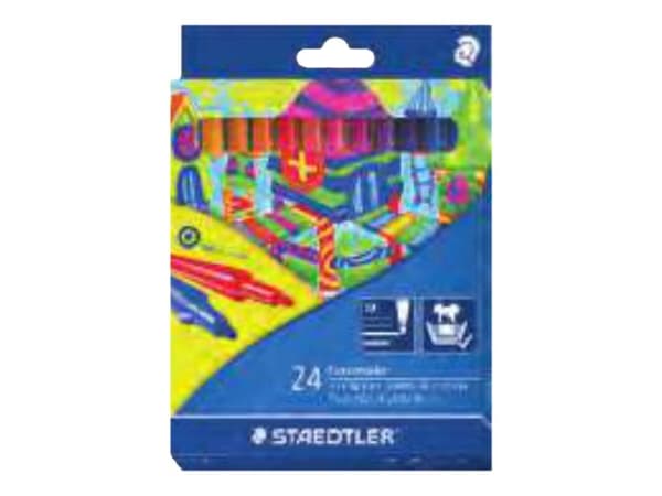 Fiberpen Staedtler Noris Club 325 klare farver 1mm (24 stk.)