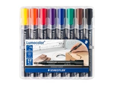 Staedtler 352 WP8, Musta, Sininen, Ruskea, Vihreä, Oranssi, Punainen, Violetti, Keltainen, Monivärinen, 2 mm, 8 kpl