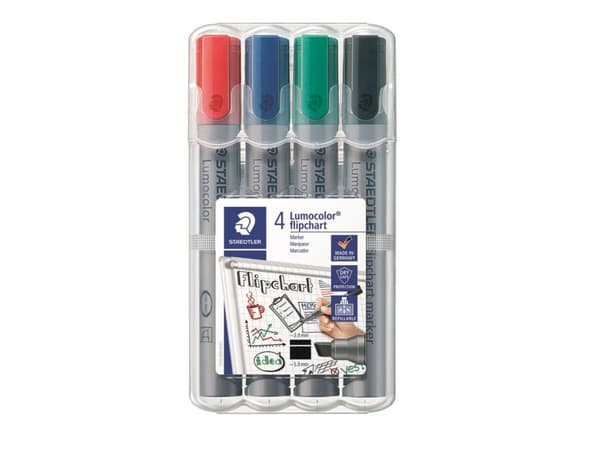 Staedtler 356 B WP4, 4 kpl, Musta, Sininen, Vihreä, Punainen, Harmaa, Polypropeeni (PP), 2 mm, 5 mm