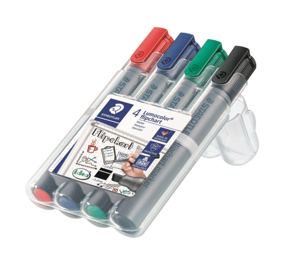 Staedtler 356 B WP4, 4 kpl, Musta, Sininen, Vihreä, Punainen, Harmaa, Polypropeeni (PP), 2 mm, 5 mm