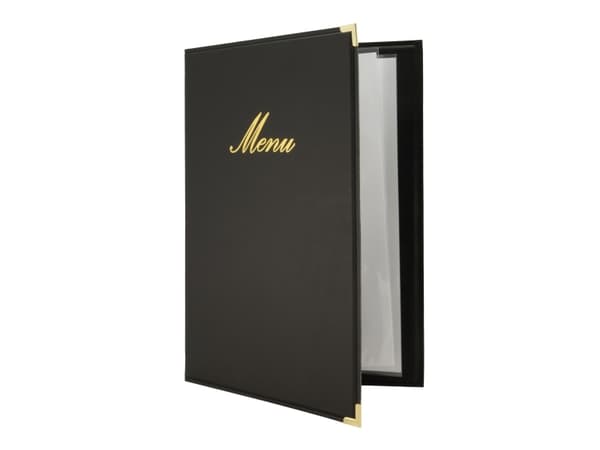 Securit® A4 CLASSIC menuomslag i sort