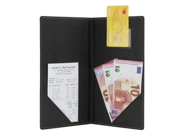 Regningsomslag Securit® TRENDY 23x13 cm sort