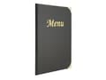Miniatyrbilde 2 av 5: Menu Kortholder A4 Securit Basic viser 4 A4 sider PVC omslag. Sort,stk