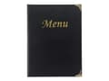 Miniatyrbilde 1 av 5: Menu Kortholder A4 Securit Basic viser 4 A4 sider PVC omslag. Sort,stk