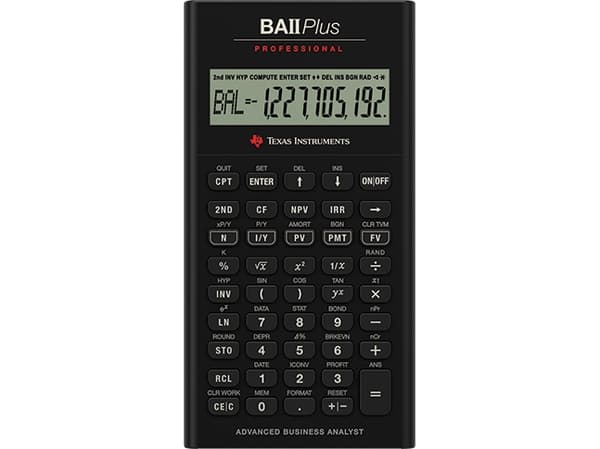 Texas Instruments BAII PLUS PROFESSIONAL - Finansiell kalkulator - 10 sifre - batteri