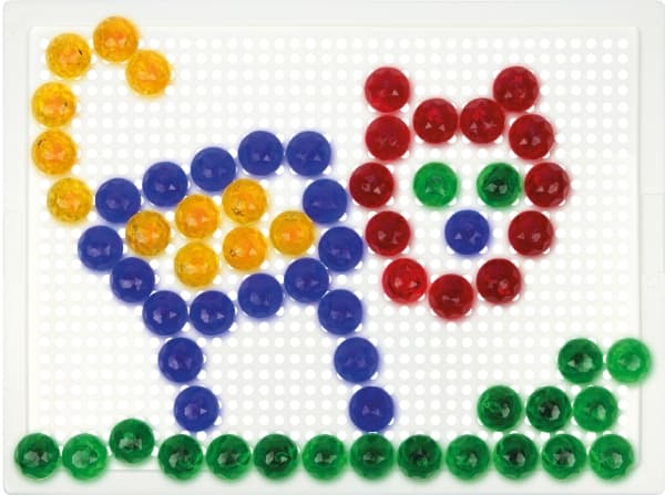 Lena Mosaic Set transparent 15 mm 80 pcs, 3 År, Pojke/flicka, Förskola, Multifärg, 80 styck, Europa