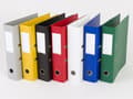 Miniatyrbilde 4 av 5: Brevordner Q-Line sort A4 metalskinne 75mm ryg - (10 stk.)