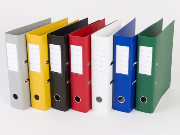 Brevordner Q-Line sort A4 metalskinne 75mm ryg - (10 stk.)