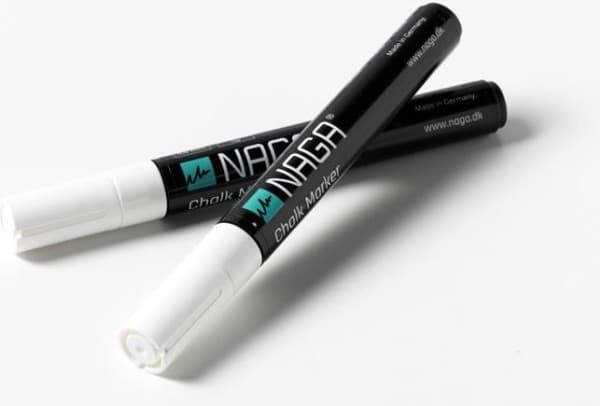 Chalkmarker NAGA hvid 4,5 mm - til glastavler - (2 stk.)