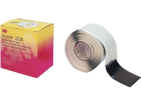 3M Rubber Mastic Tape, 2 stykker, Svart, Gummi, 500 V, RoHS 2011/65/EU, 3 m