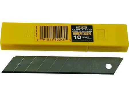 Olfa LB-10 - Skjæreblad for kutter (en pakke 10) - for OLFA BN-L, BNL-5BB, CL, L-1, L-2, L5-AL, Sl-1, Slide Lock Utility Knife (SL-1)