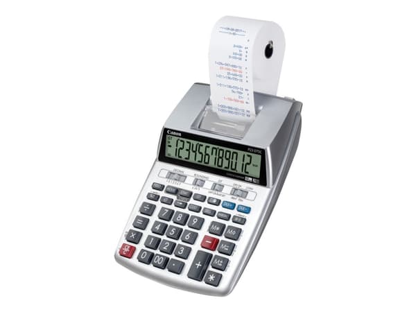 Canon P23-DTSC II - Utskriftskalkulator - LCD - 12 sifre - batteri - sølvmetallfarge Sølv