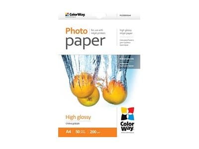 ColorWay - Høyblank - A4 (210 x 297 mm) - 200 g/m² - 50 ark fotopapir