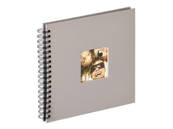 Walther Fun grijs spiraal 26x25 40 zwarte pagina''s SA108X, Grå, 40 ark, Spiralbindning, papper, Svart, 30 mm