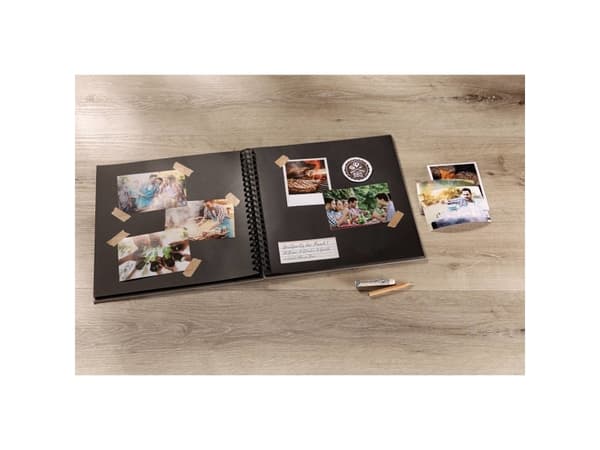 Walther Fun grijs spiraal 26x25 40 zwarte pagina''s SA108X, Grå, 40 ark, Spiralbindning, papper, Svart, 30 mm