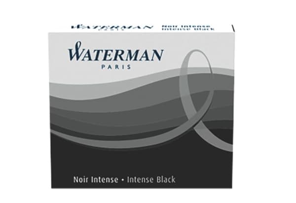 Waterman S0110940, Sort, Sort, Hvit, Fontenepenn, 6 stykker