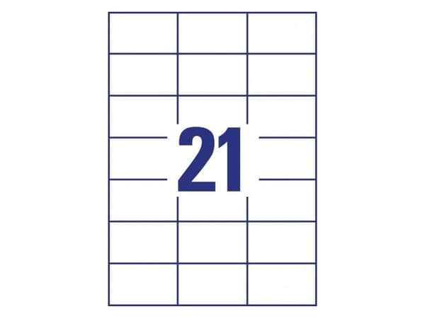 Avery Multi-Purpose Labels 3652 - Papir - permanet adhesiv - hvit - 70 x 42.3 mm 210 rull(er) (10 ark x 21) flerbruks merkelapper