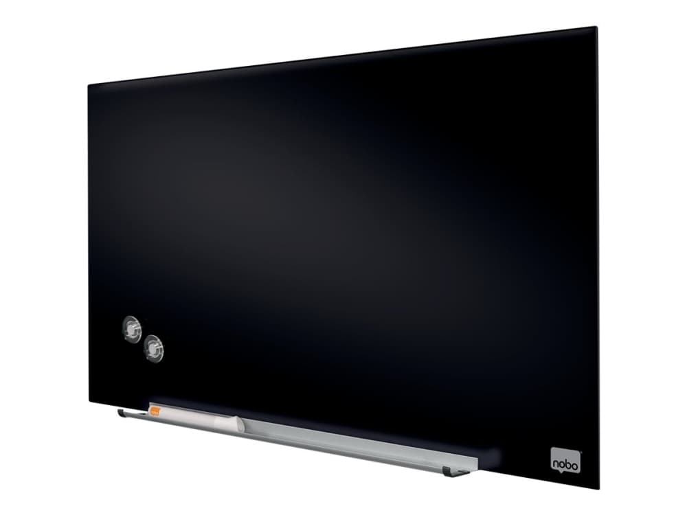 Nobo Diamond - Whiteboard-tavla - väggmonterbar - 677 x 381 mm - tempererat glas - magnetisk - svart