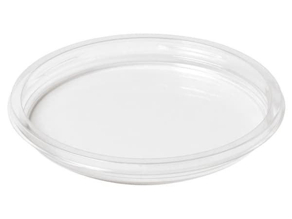 Plastlåg Ø116 mm RPET Klar til Bæger Crystal Deli,10 ps x 35 stk/krt