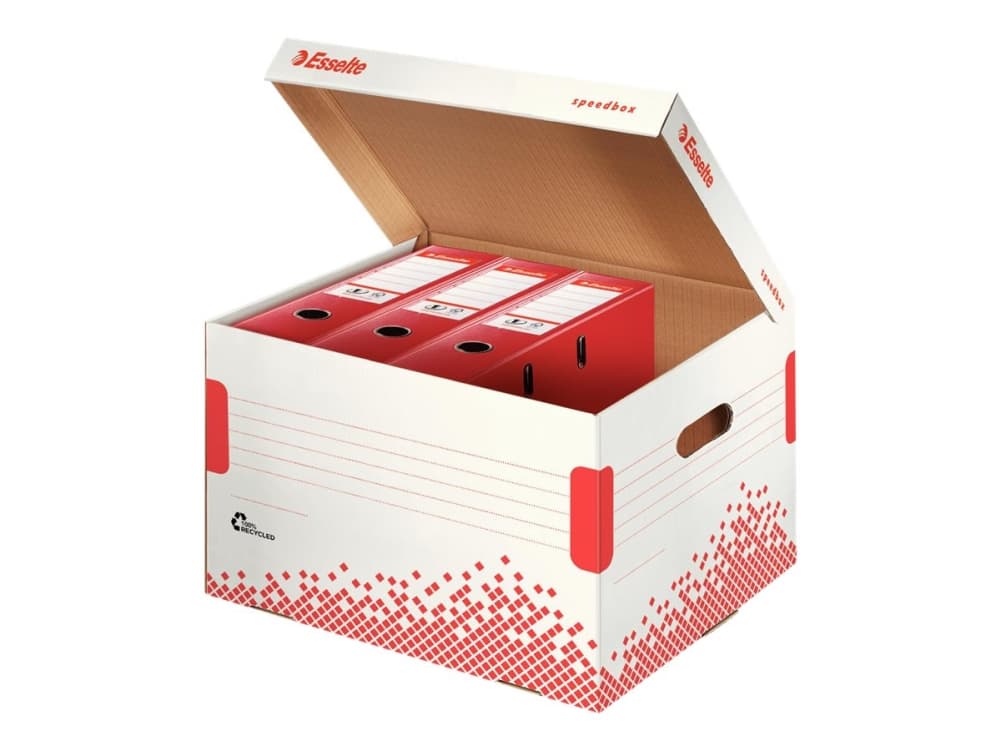 Esselte Speedbox - Förvaringsbox - kapacitet: 5 filer - vit